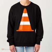 Funny Traffic Cone Costume Easy Simple Halloween Costumes Women's Sweatshirt thumb 0