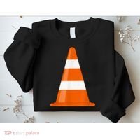 Funny Traffic Cone Costume Easy Simple Halloween Costumes Sweatshirt thumb 2