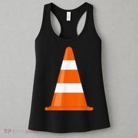Funny Traffic Cone Costume Easy Simple Halloween Costumes Women's Tank Top thumb 3