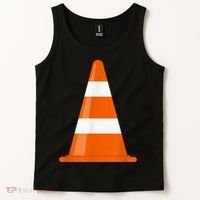 Funny Traffic Cone Costume Easy Simple Halloween Costumes Tank Top thumb 2