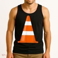 Funny Traffic Cone Costume Easy Simple Halloween Costumes Tank Top thumb 3