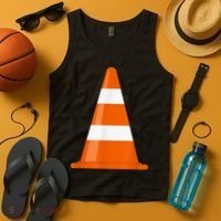 Funny Traffic Cone Costume Easy Simple Halloween Costumes Tank Top thumb 4
