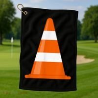 Funny Traffic Cone Costume Easy Simple Halloween Costumes Golf Towel thumb 1
