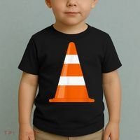 Funny Traffic Cone Costume Easy Simple Halloween Costumes Toddler T-Shirt thumb 2