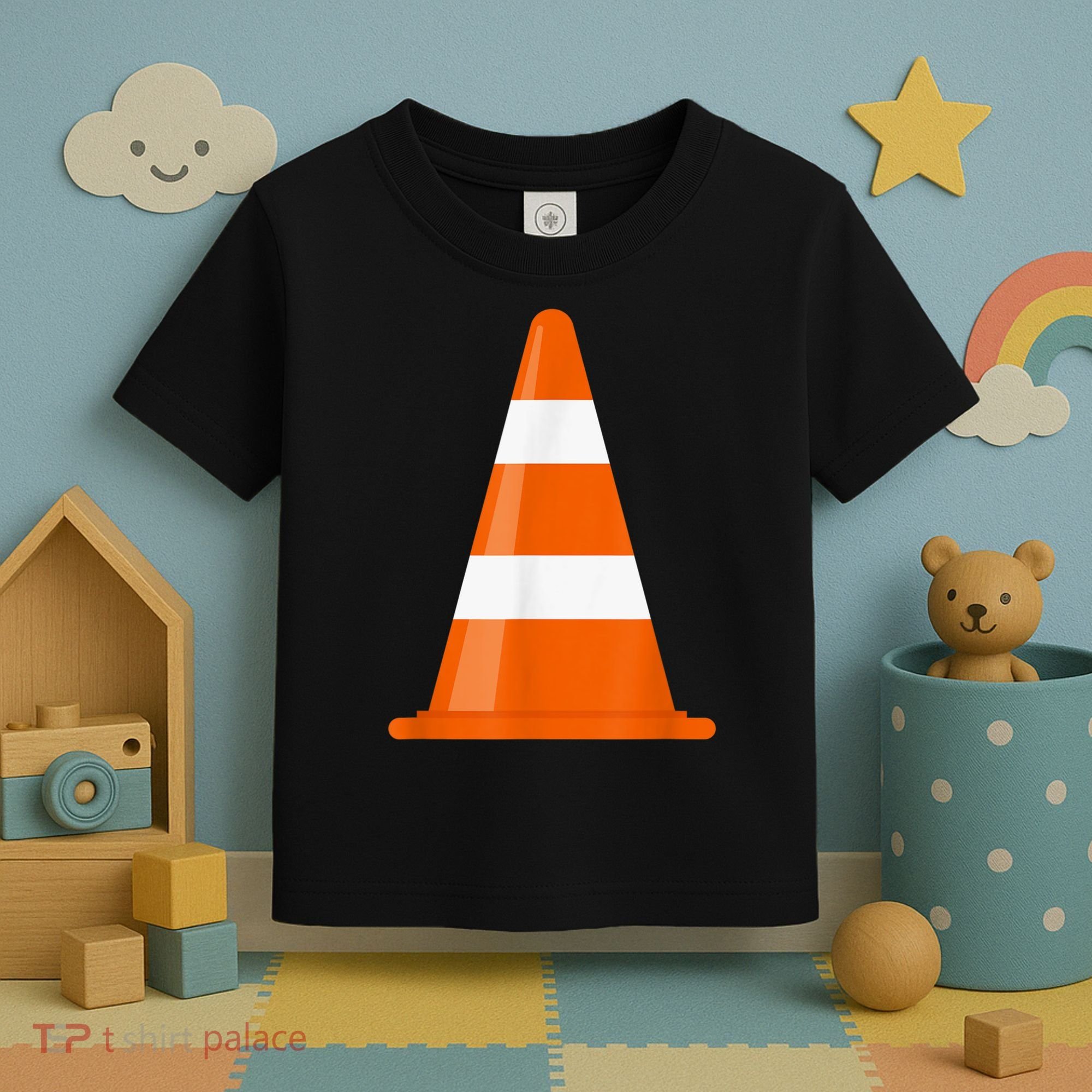Funny Traffic Cone Costume Easy Simple Halloween Costumes Toddler T-Shirt