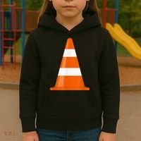 Funny Traffic Cone Costume Easy Simple Halloween Costumes Kids Hoodie thumb 3