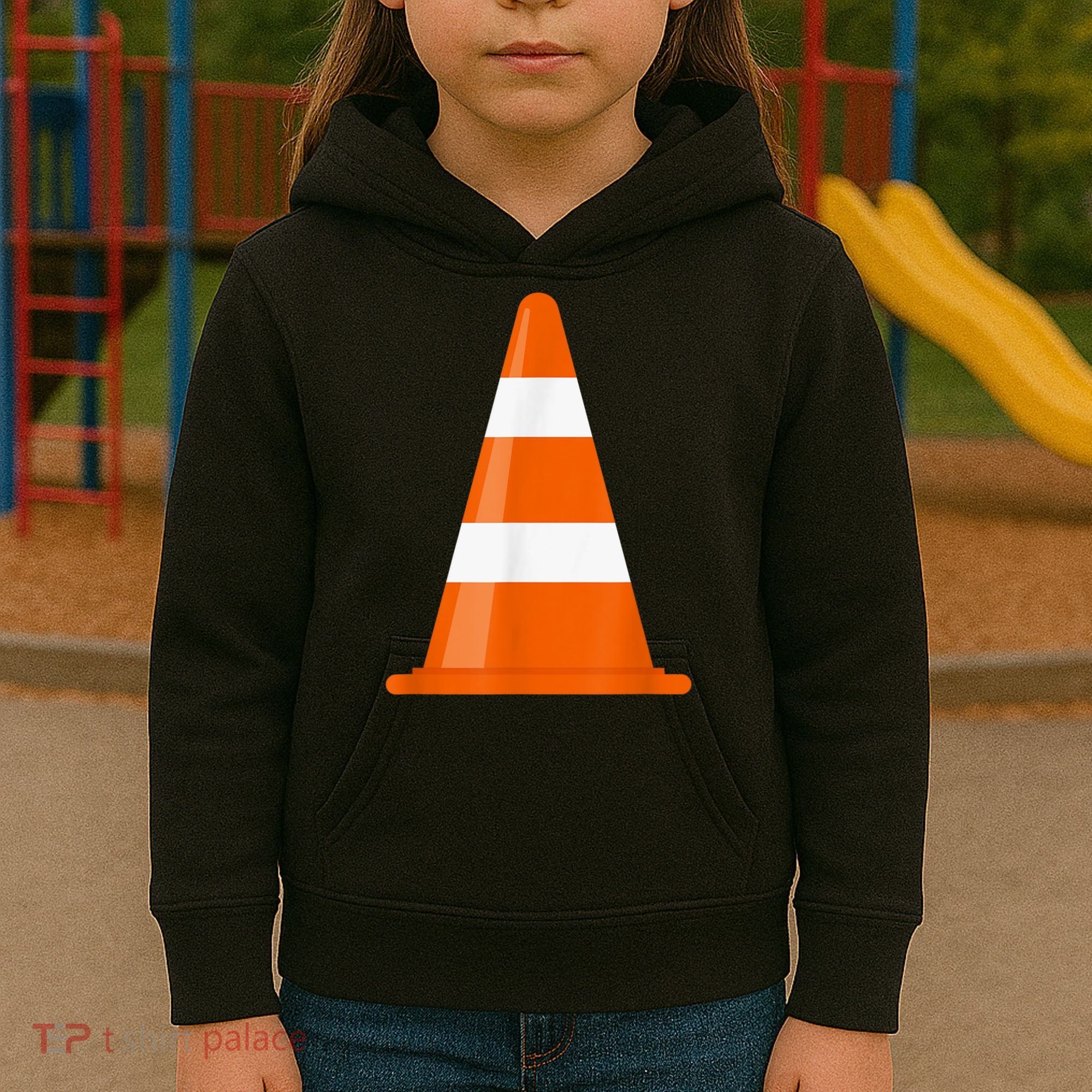 Funny Traffic Cone Costume Easy Simple Halloween Costumes Kids Hoodie