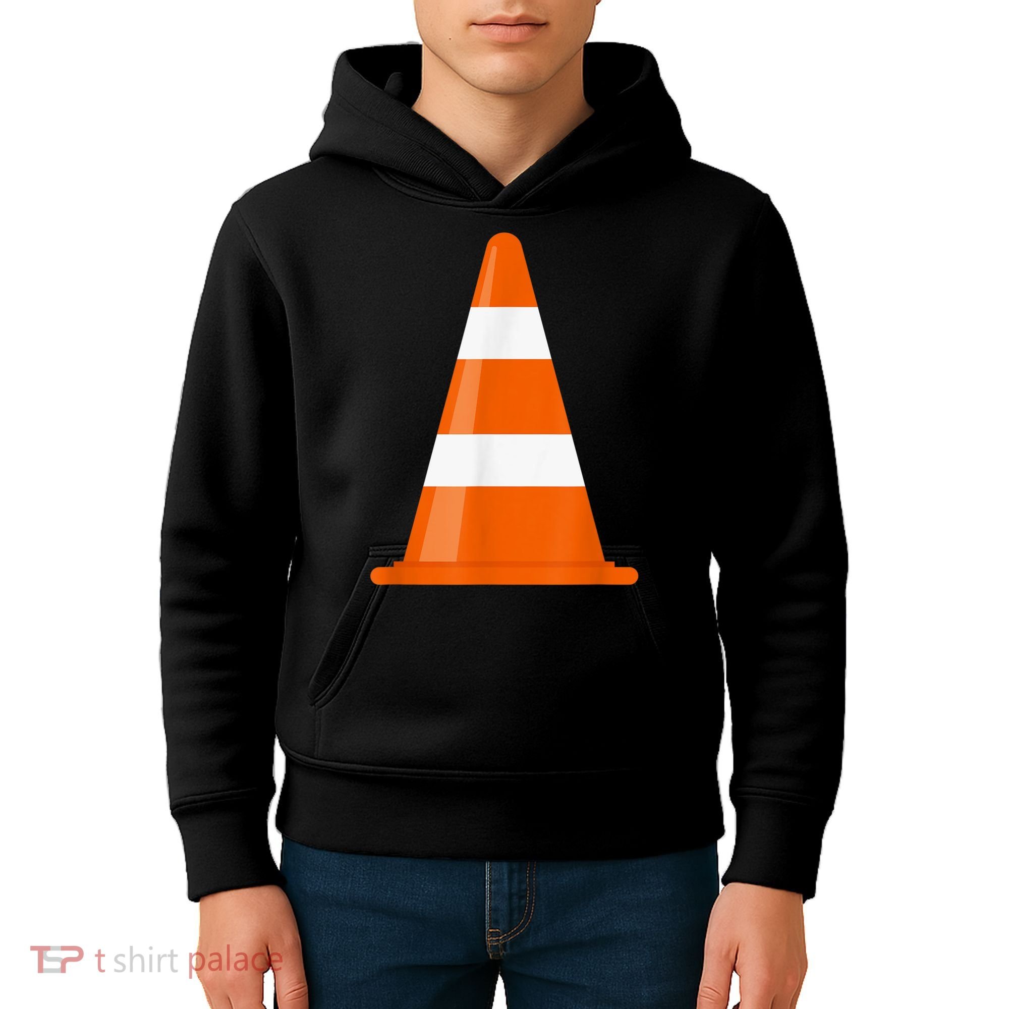 Funny Traffic Cone Costume Easy Simple Halloween Costumes Kids Hoodie