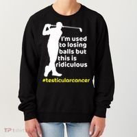 Funny Testicular Cancer Survivor Golf Player Orchidectomy Gift Women's Sweatshirt thumb 0