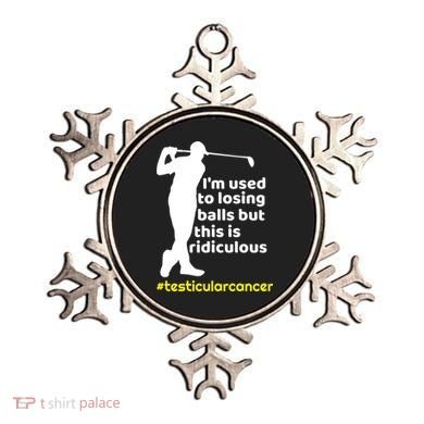 Funny Testicular Cancer Survivor Golf Player Orchidectomy Gift Ornament