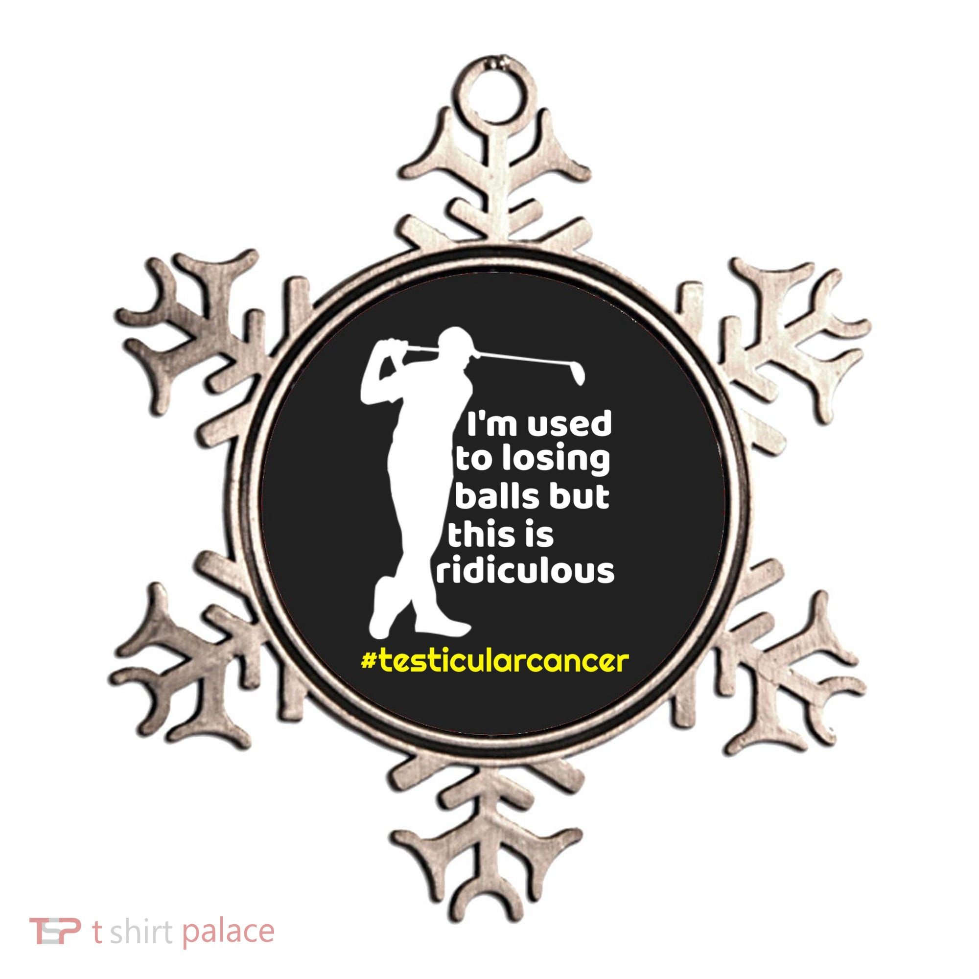 Funny Testicular Cancer Survivor Golf Player Orchidectomy Gift Ornament