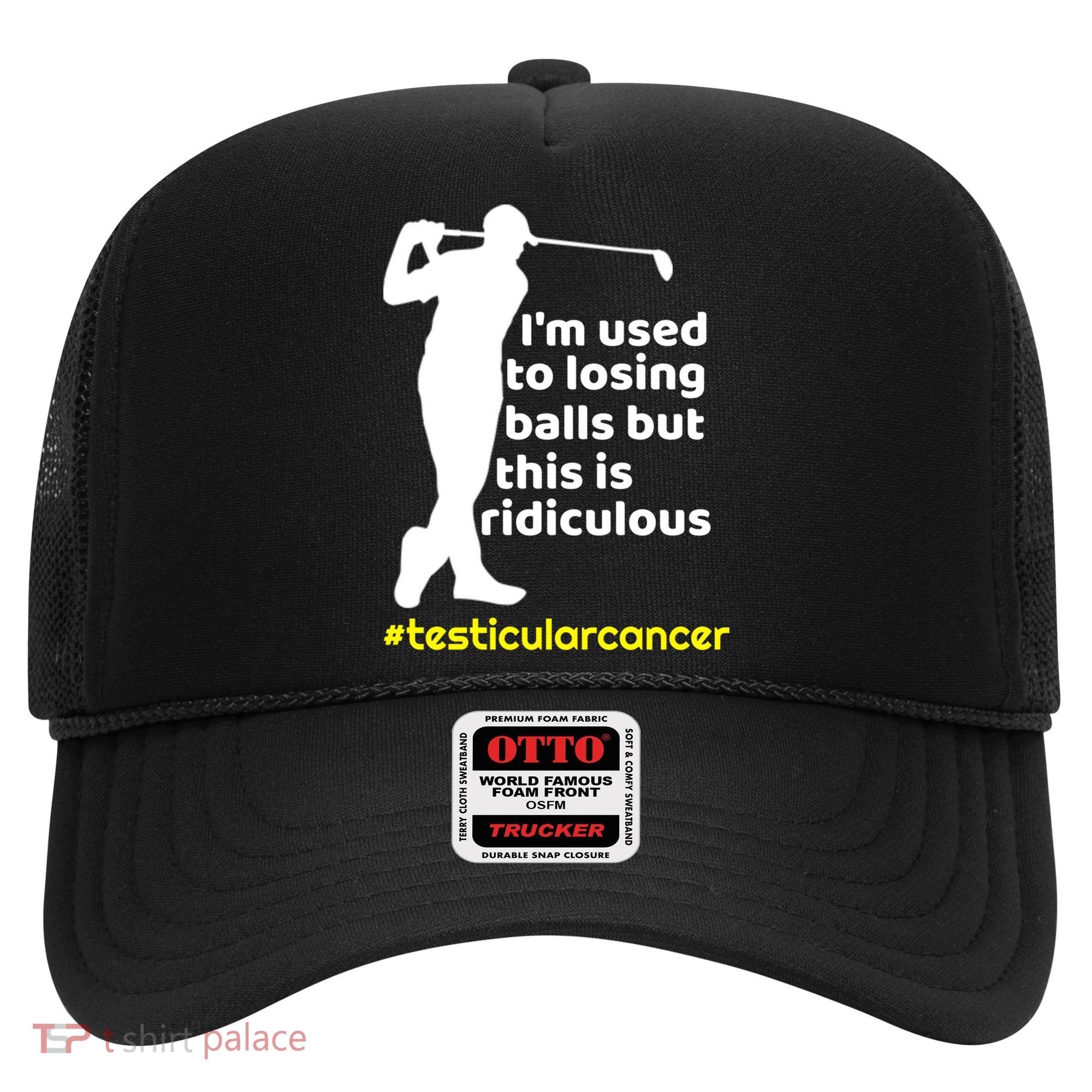 Funny Testicular Cancer Survivor Golf Player Orchidectomy Gift Hat
