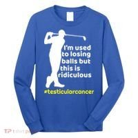 Funny Testicular Cancer Survivor Golf Player Orchidectomy Gift Long Sleeve Shirt thumb 0