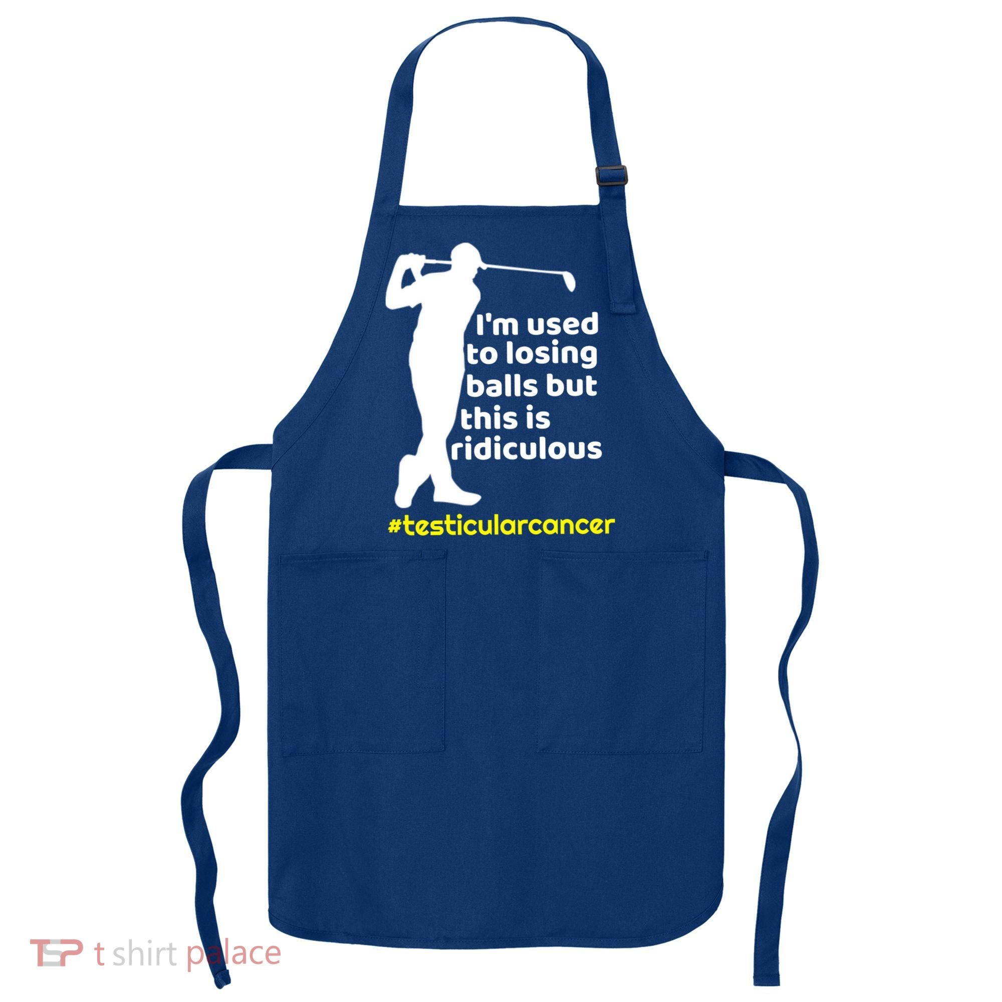 Funny Testicular Cancer Survivor Golf Player Orchidectomy Gift Apron