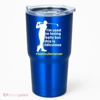 Funny Testicular Cancer Survivor Golf Player Orchidectomy Gift Tumbler thumb 0