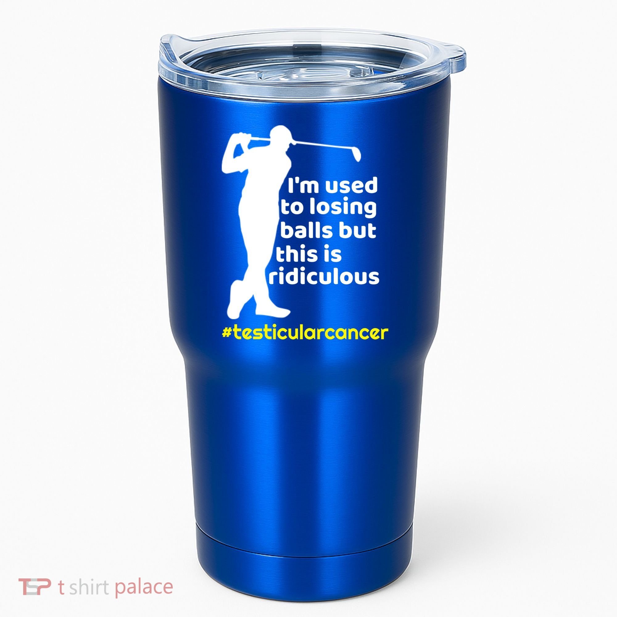 Funny Testicular Cancer Survivor Golf Player Orchidectomy Gift Tumbler
