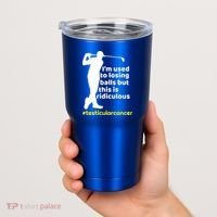 Funny Testicular Cancer Survivor Golf Player Orchidectomy Gift Tumbler thumb 2
