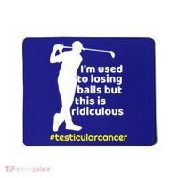 Funny Testicular Cancer Survivor Golf Player Orchidectomy Gift Mousepad thumb 0