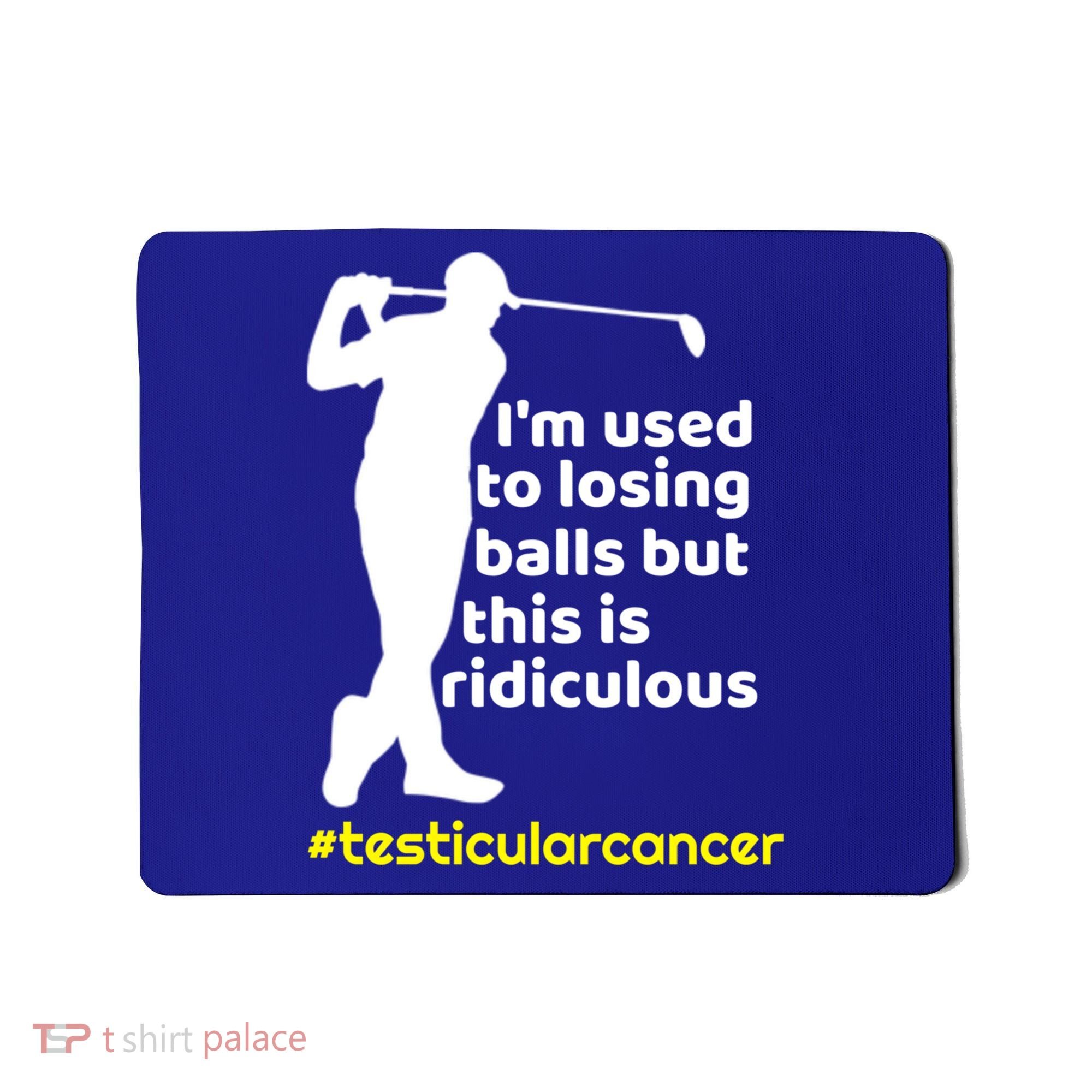Funny Testicular Cancer Survivor Golf Player Orchidectomy Gift Mousepad