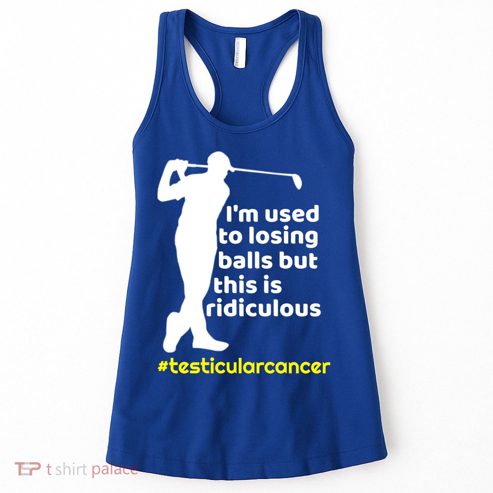 Funny Testicular Cancer Survivor Golf Player Orchidectomy Gift Women's Tank Top