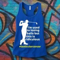 Funny Testicular Cancer Survivor Golf Player Orchidectomy Gift Women's Tank Top thumb 3