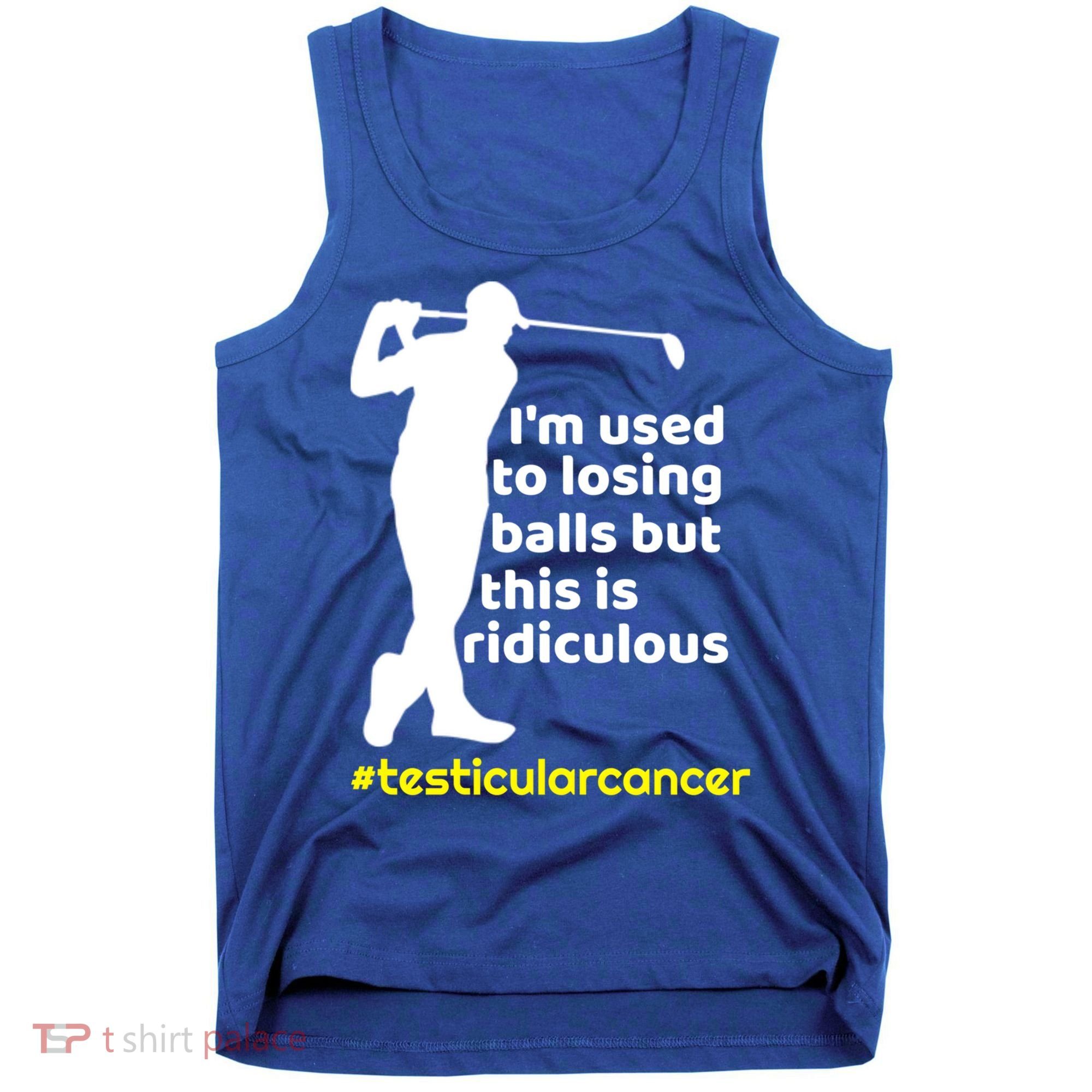 Funny Testicular Cancer Survivor Golf Player Orchidectomy Gift Tank Top