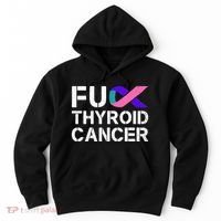 Fuck Thyroid Cancer Awareness Month Ribbon Survivor Fighter Hoodie thumb 0