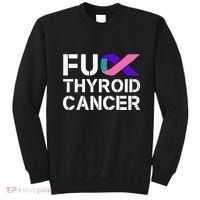 Fuck Thyroid Cancer Awareness Month Ribbon Survivor Fighter Sweatshirt thumb 0