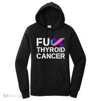 Fuck Thyroid Cancer Awareness Month Ribbon Survivor Fighter Women's Hoodie thumb 0