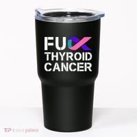 Fuck Thyroid Cancer Awareness Month Ribbon Survivor Fighter Tumbler thumb 0
