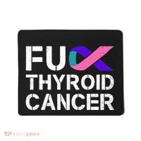 Fuck Thyroid Cancer Awareness Month Ribbon Survivor Fighter Mousepad thumb 0
