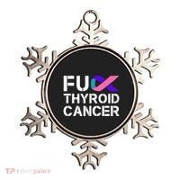 Fuck Thyroid Cancer Awareness Month Ribbon Survivor Fighter Ornament thumb 0