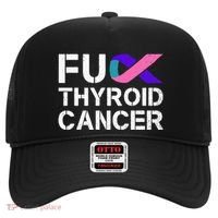 Fuck Thyroid Cancer Awareness Month Ribbon Survivor Fighter Hat thumb 0