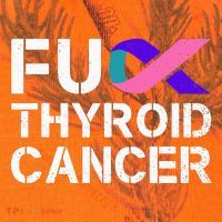 Fuck Thyroid Cancer Awareness Month Ribbon Survivor Fighter Kati Licensed 12" Camo Cuffed Beanie thumb 2