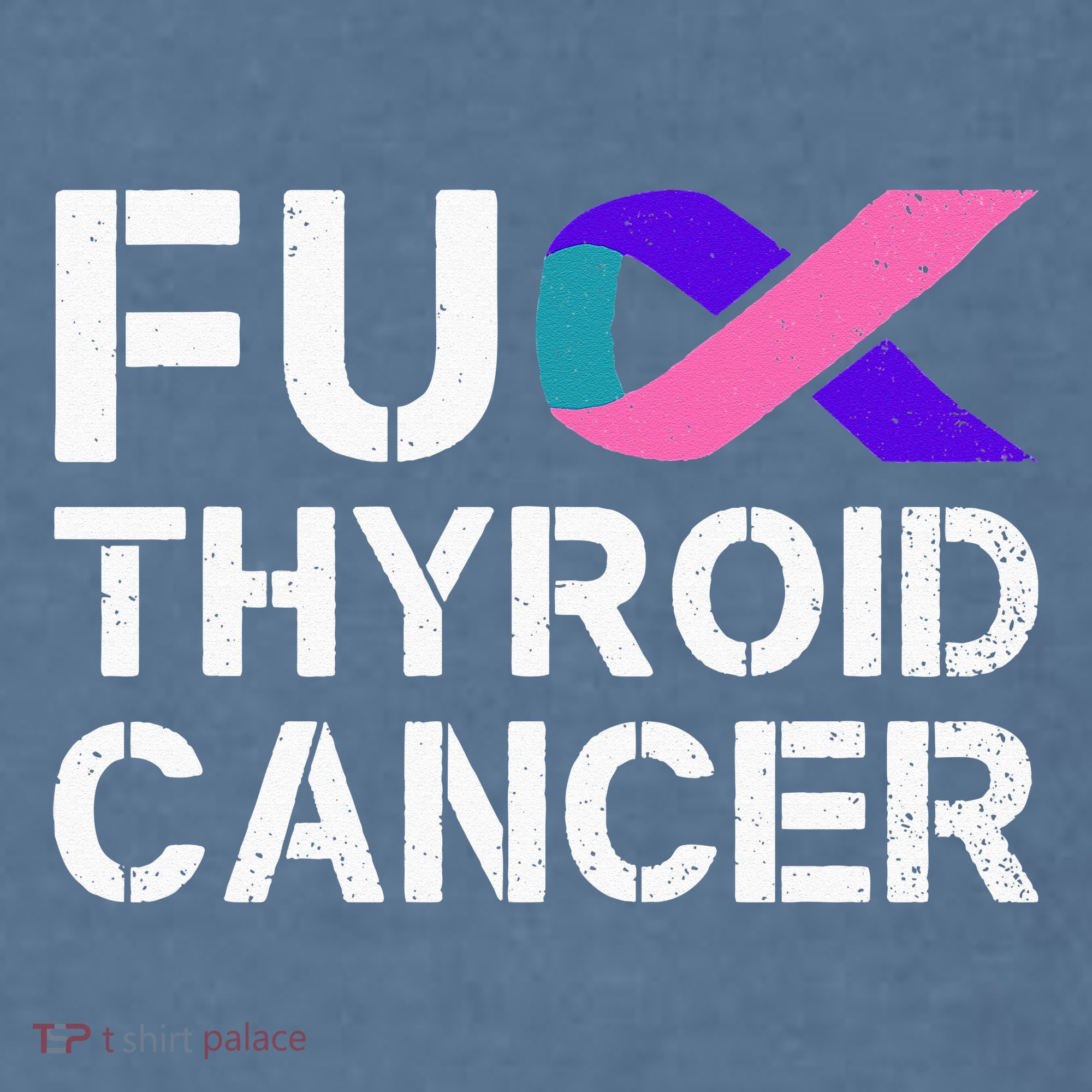 Fuck Thyroid Cancer Awareness Month Ribbon Survivor Fighter Comfort Colors Garment-Dyed Hooded Sweatshirt