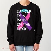 Funny Thyroid Cancer Survivor Cancer Is A Pain In The Neck Women's Sweatshirt thumb 0