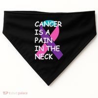 Funny Thyroid Cancer Survivor Cancer Is A Pain In The Neck USA-Made Doggie Bandana thumb 0