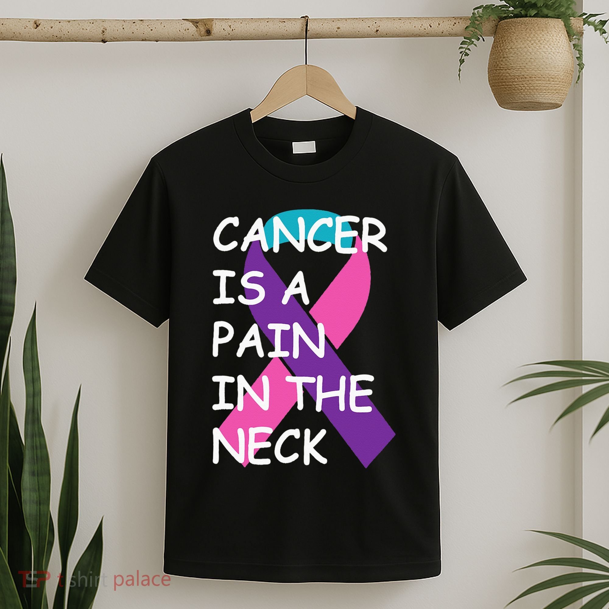Funny Thyroid Cancer Survivor Cancer Is A Pain In The Neck T-Shirt