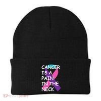 Funny Thyroid Cancer Survivor Cancer Is A Pain In The Neck Beanie thumb 0