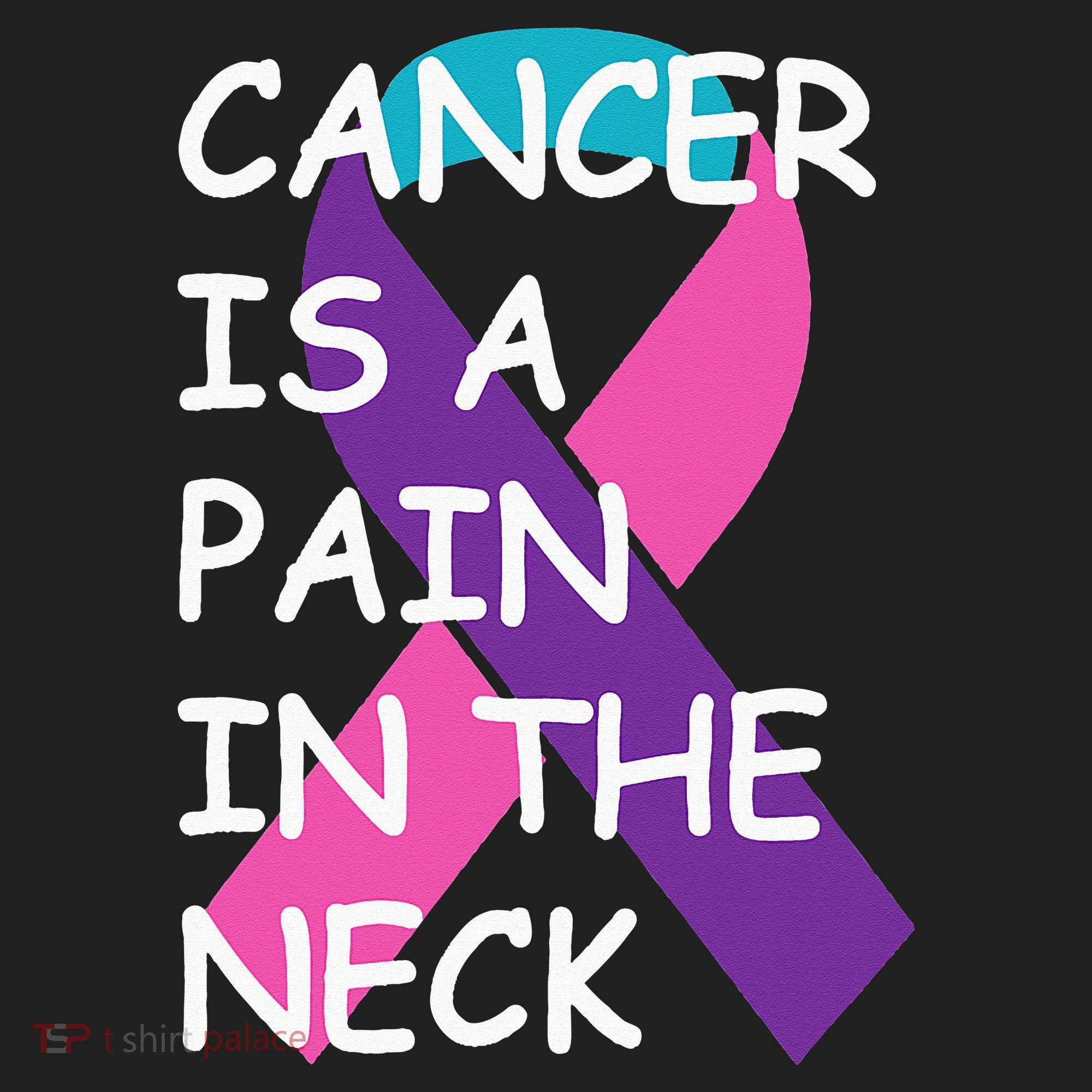 Funny Thyroid Cancer Survivor Cancer Is A Pain In The Neck Golf Towel