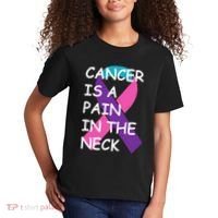 Funny Thyroid Cancer Survivor Cancer Is A Pain In The Neck Kids T-Shirt thumb 2