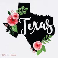 Floral Texas Chalkboard Watercolor Flowers Home State T-Shirt thumb 7