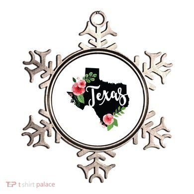 Floral Texas Chalkboard Watercolor Flowers Home State Ornament