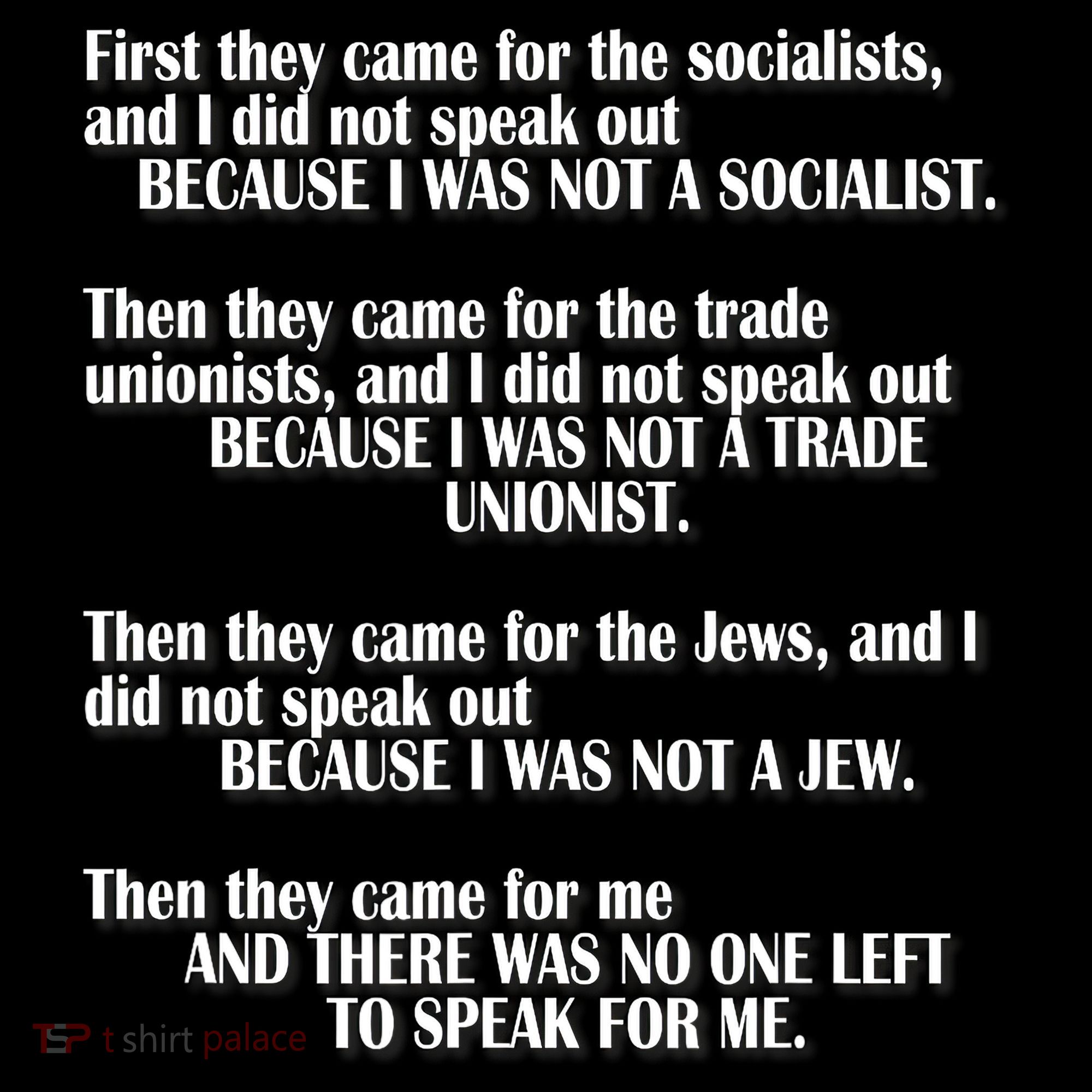 First They Came For The Socialists No One Left To Speak Poem  Coffee Mug