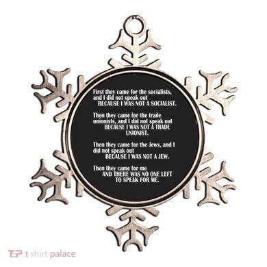 First They Came For The Socialists No One Left To Speak Poem  Ornament