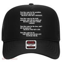 First They Came For The Socialists No One Left To Speak Poem  Hat thumb 0