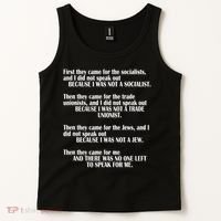 First They Came For The Socialists No One Left To Speak Poem  Tank Top thumb 2