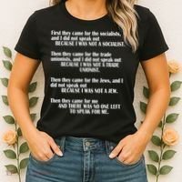 First They Came For The Socialists No One Left To Speak Poem  Women's T-Shirt thumb 2