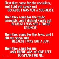 First They Came For The Socialists No One Left To Speak Poem  Santa Hat thumb 1