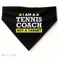 Funny Tennis Coach Gift Not A Target USA-Made Doggie Bandana thumb 0